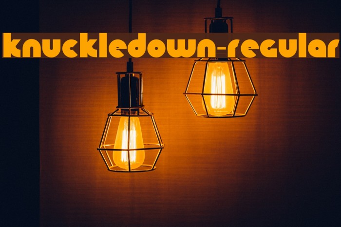 KnuckleDown-Regular Caratteri examples