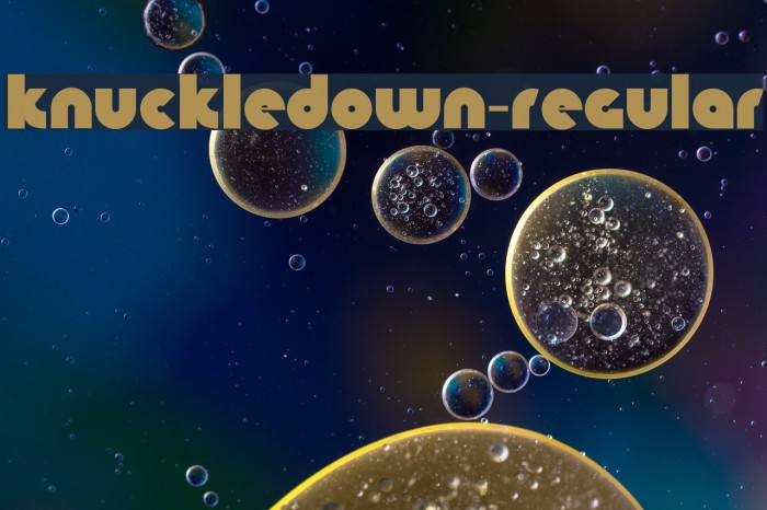 KnuckleDown-Regular Caratteri examples