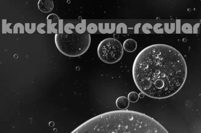 KnuckleDown-Regular Caratteri examples
