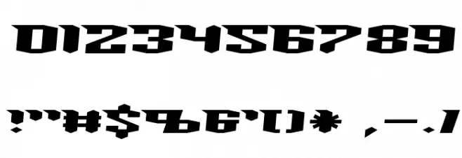 Knucklebuster Oblique Font OTHER CHARS