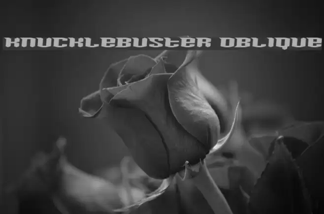Knucklebuster Oblique Font examples