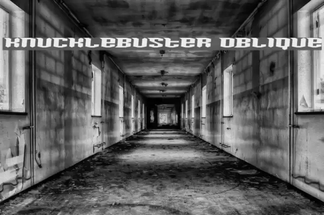 Knucklebuster Oblique Font examples