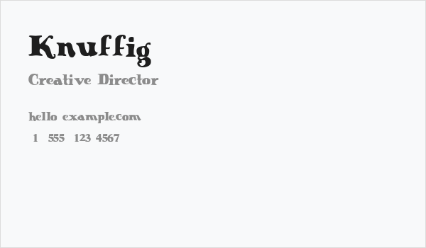 Knuffig Business Card