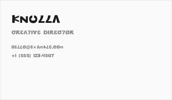 Knulla Business Card
