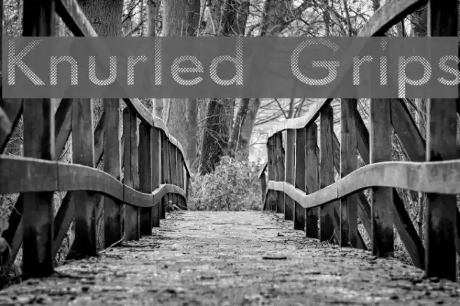 Knurled Grips Font examples