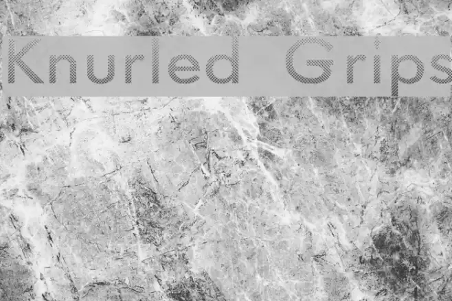 Knurled Grips Font examples