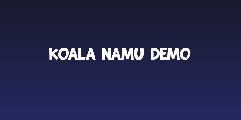 KOALA NAMU DEMO Social Header