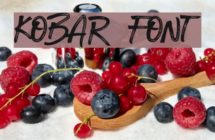 KOBAR FONT Font examples