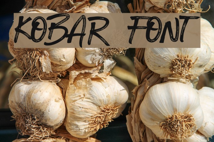 KOBAR FONT Font examples
