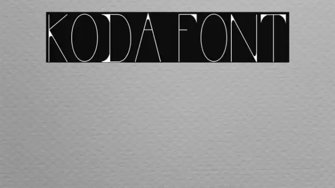 KODA Font examples