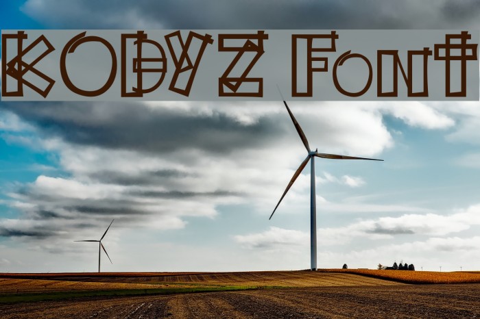 KODYZ Font examples
