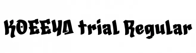 KOEEYA trial Regular  フリーフォントのダウンロード