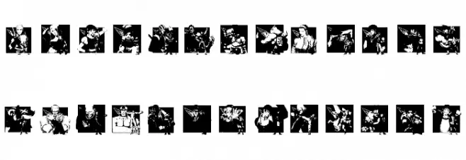 KOF Dingbats Шрифта ВЕРХНИЙ