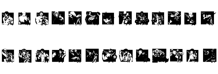 KOF Dingbats Font LOWERCASE