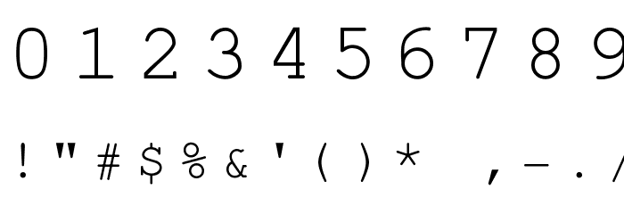 KOI8 Courier Font OTHER CHARS