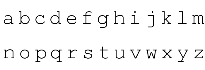 KOI8 Courier Font LOWERCASE