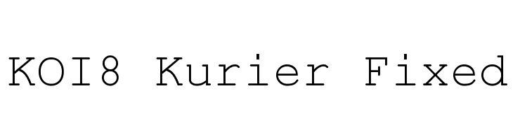 KOI8 Kurier Fixed Font