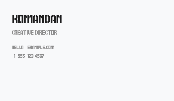 KOMANDAN Business Card