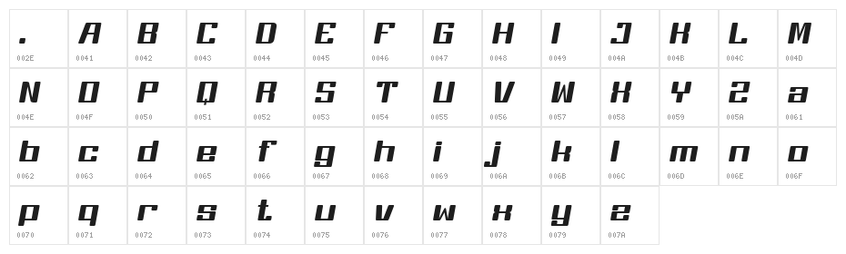 KOOPERS Regular Character Map