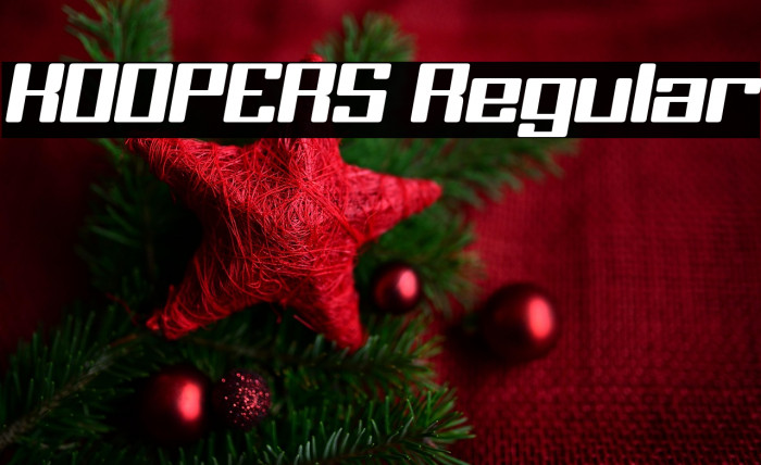 KOOPERS Regular Caratteri examples