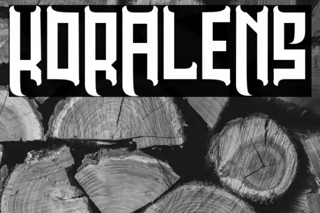 KORALENS Font examples