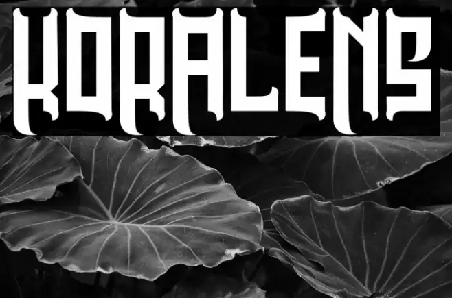 KORALENS Font examples