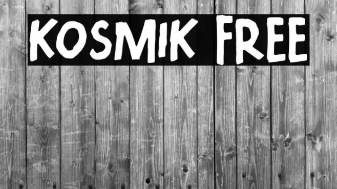 KOSMIK FREE Caratteri examples