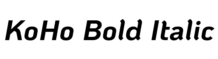 KoHo Bold Italic Font