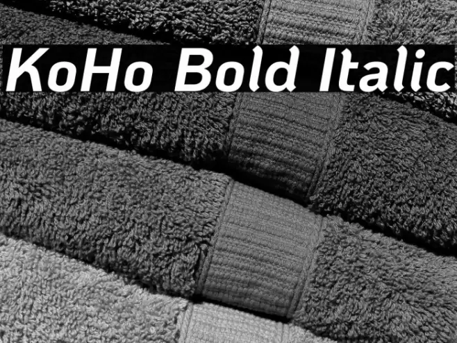KoHo Bold Italic Schriftart examples