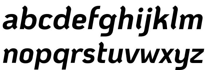 KoHo Bold Italic Font LOWERCASE