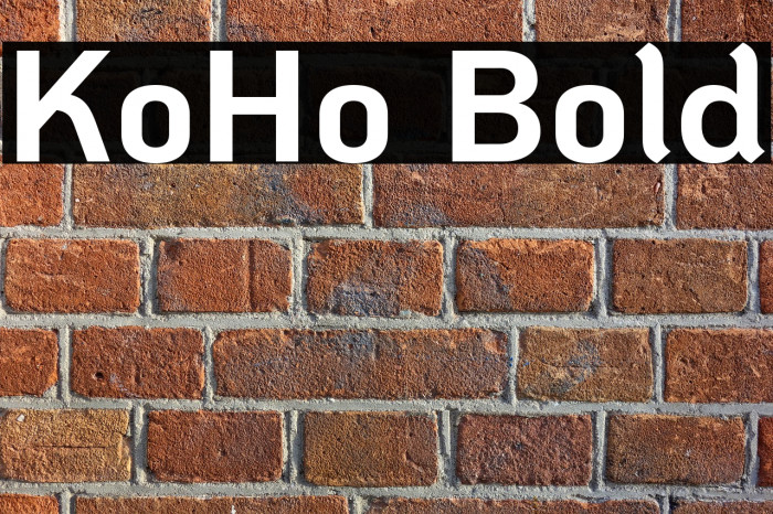 KoHo Bold Polices examples