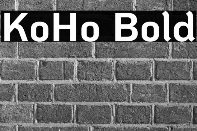 KoHo Bold Polices examples