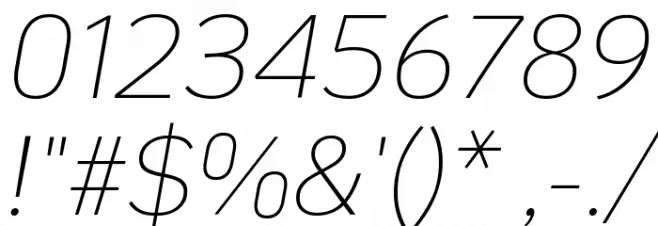 KoHo ExtraLight Italic Fuentes OTROS CHARS