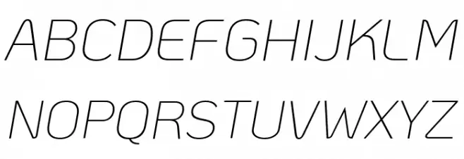 KoHo ExtraLight Italic Schriftart Groß
