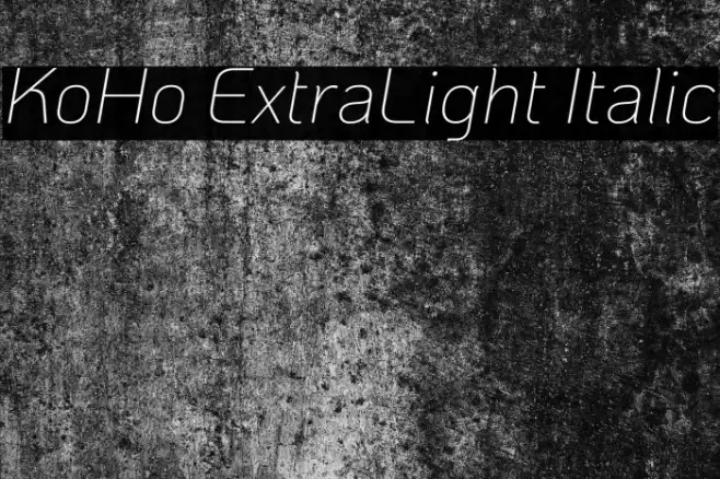 KoHo ExtraLight Italic Fuentes examples