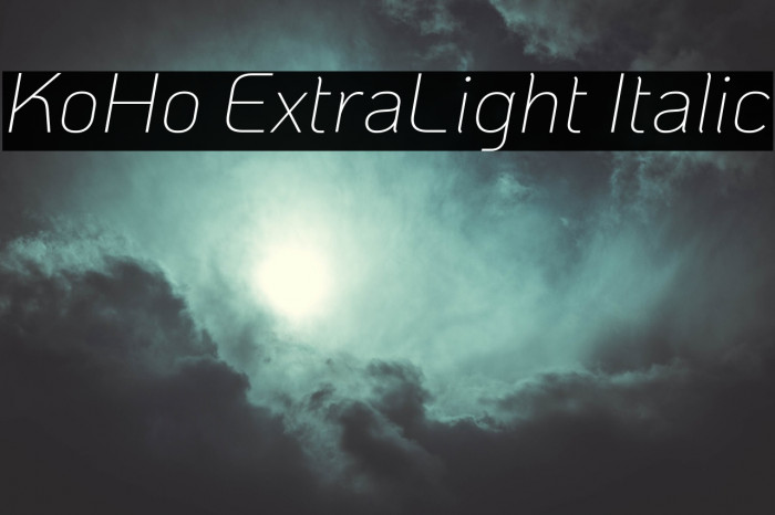 KoHo ExtraLight Italic Font examples