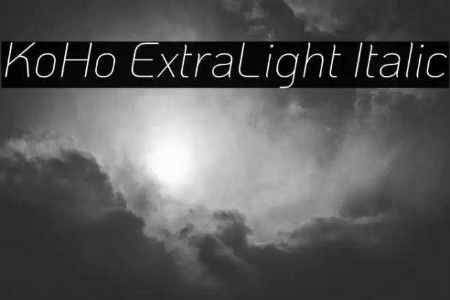 KoHo ExtraLight Italic Fuentes examples