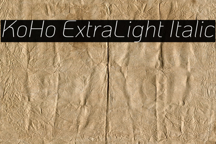 KoHo ExtraLight Italic Font examples