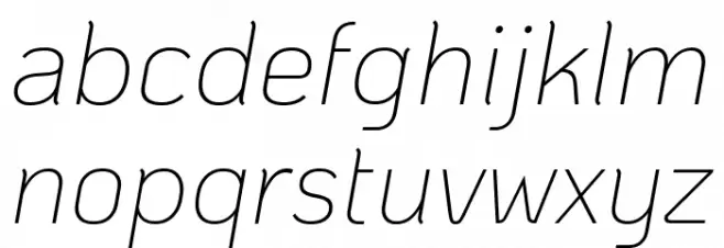 KoHo ExtraLight Italic Fuentes MINÚSCULAS