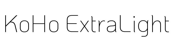 KoHo ExtraLight फ़ॉन्ट