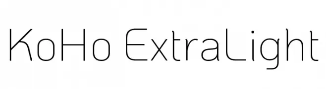 KoHo ExtraLight  Fuentes Gratis Descargar