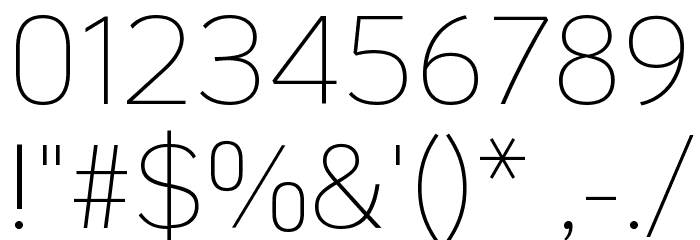 KoHo ExtraLight Font OTHER CHARS