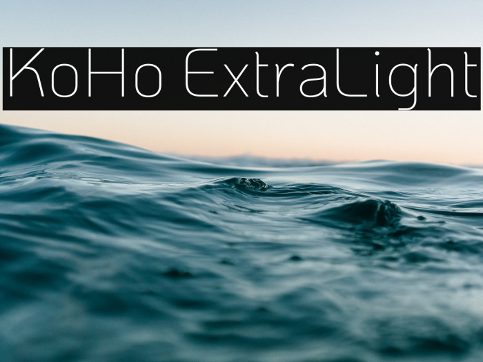 KoHo ExtraLight Font examples