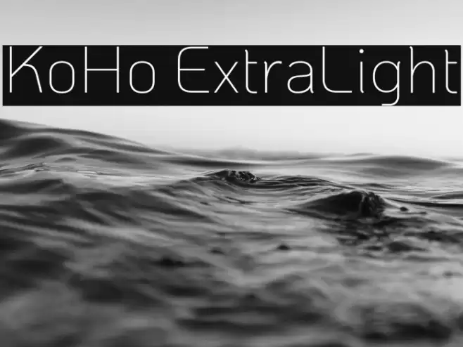 KoHo ExtraLight Polices examples
