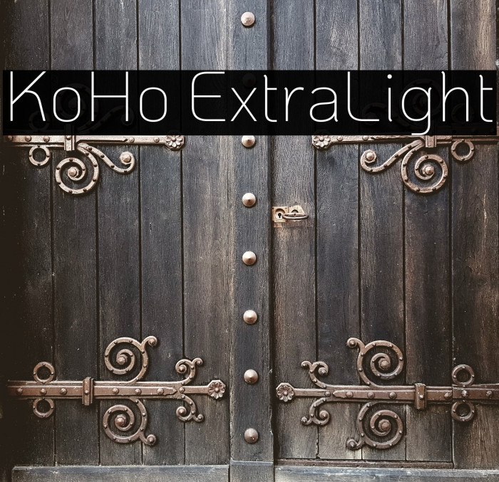 KoHo ExtraLight Font examples