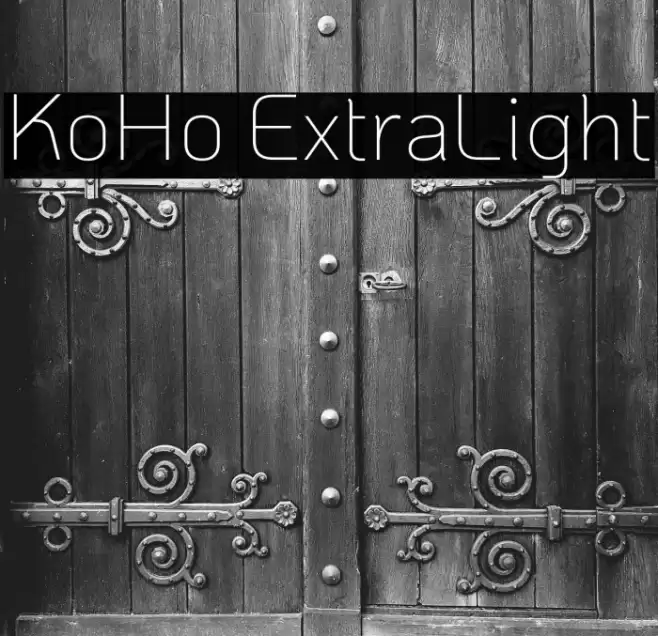 KoHo ExtraLight Polices examples