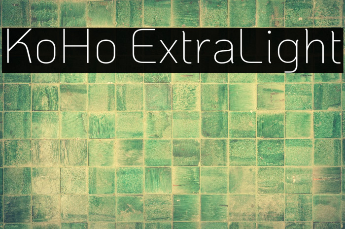 KoHo ExtraLight Font examples