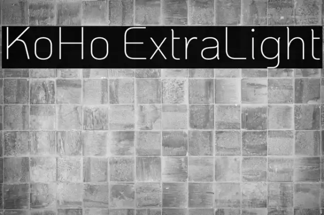 KoHo ExtraLight Polices examples