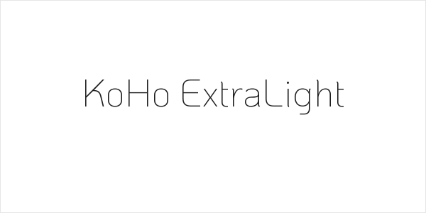 KoHo ExtraLight Logo