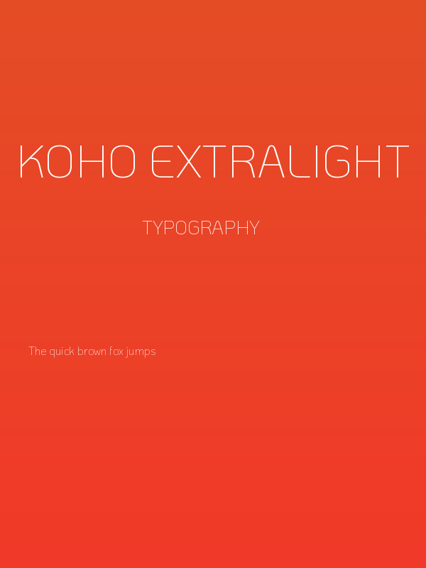 KoHo ExtraLight Poster